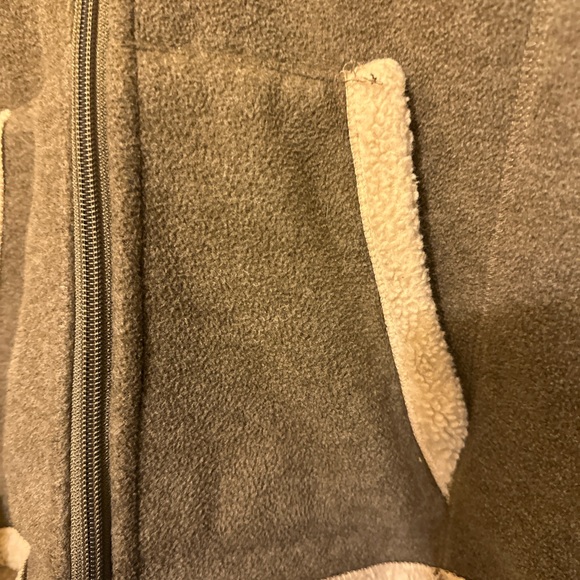 Barrage Collection Olive Green Fleece Zip-Up Jacket - Picture 6 of 7